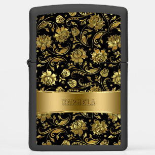 Goud & Zwarte Bloemendamasken Monogram