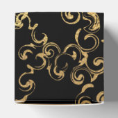 Goud & Zwarte Draaikolk Gotische Bruiloft Bedankdoosjes (Bovenkant)