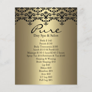 Goud & Zwarte Elegante Damast Flyer
