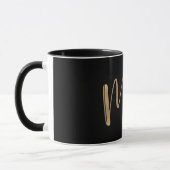 Goud & Zwarte MR. Typography Modern Minimaal Lette Mok (Links)