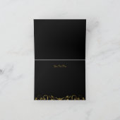 Goud & Zwarte Roos Dankkaart Bedankkaart (Binnen)