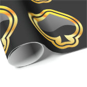 Goudaas van schoppen cadeaupapier (Rol Hoek)