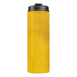 Goudachtergrond of -ondergrond en schaduwachtergro thermosbeker