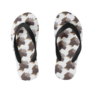 Goudadelaar grappige cartoonillustratie kinder teenslippers