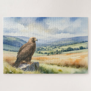 Goudadelaar Roofvogel Aquarel Landschap Legpuzzel