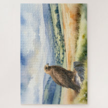 Goudadelaar Roofvogel Aquarel Landschap