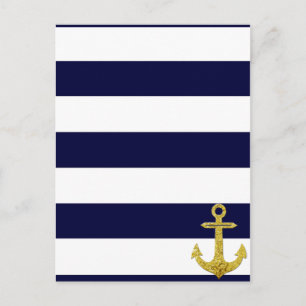 Goudanker nautische strepen briefkaart