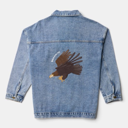 Goudarend grappige illustratie van cartoon denim jacket (Achterkant)