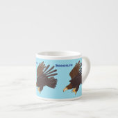 Goudarend grappige illustratie van cartoon espresso kop (Voorkant rechts)