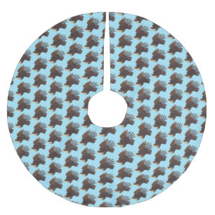 Goudarend grappige illustratie van cartoon kerstboom rok