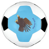 Goudarend grappige illustratie van cartoon voetbal (Gedraaid)