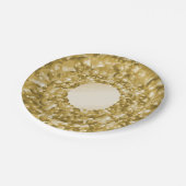 goudballonnen en sterren papieren bordje (Gekanteld)