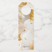 goudballonnen flessenhanger (Achterkant)