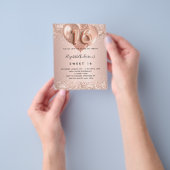 Goudballonnen van 16 roos op de begroting flyer (Hand)