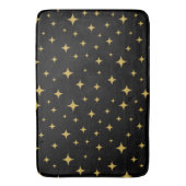 Goudbandsterren zwarte badmat (Voorkant Verticaal)