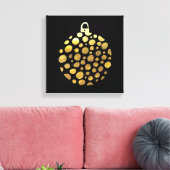 Goudblaasbare kerstglazen canvas afdruk (Insitu (Woonkamer))