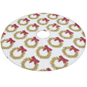 Goudblaasjes met grote bomen fleece kerstboom rok (Gekanteld)