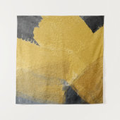 Goudblad, abstract zwart design wandkleed (Voorkant (horizontaal))
