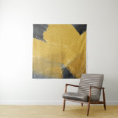 Goudblad, abstract zwart design wandkleed (In Situ (horizontaal))