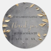 Goudblad Impasto Noir Ronde Sticker (Voorkant)