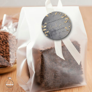 Goudblad Impasto Noir Ronde Sticker