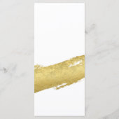 Goudbladborstelslag elegant modern huwelijk menu (Achterkant)