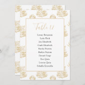 Goudbladeren Tabel Aantal zitplaatsen Kaart (Voorkant / Achterkant)