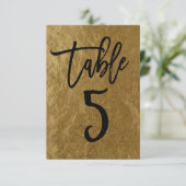 Goudbladfolie Moderne Script Tafelnummer 5 (Staand voorkant)