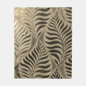 Goudbladig motief fleece deken (Voorkant)