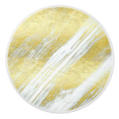Goudbladmarmer abstract modern goud keramische knop (Voorkant)