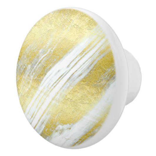 Goudbladmarmer abstract modern goud keramische knop (Rechts)