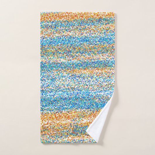 Goudblauw Glitter Abstract Bad Handdoek (Handdoek)