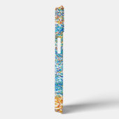 Goudblauw Glitter Abstract Case-Mate iPhone Case (Achterkant / Rechts)