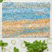 Goudblauw Glitter Abstract Theedoek (Gevouwen)