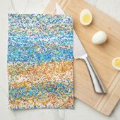 Goudblauw Glitter Abstract Theedoek (Quarter Fold)