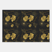 Goudblauw, groen en bordeauxrood inpakpapier vel (Voorkant 2)