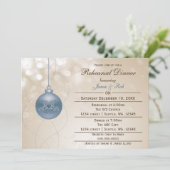 goudblauw ornament winter Weddenschappen Kaart (Staand voorkant)