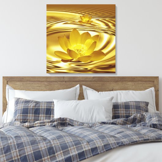 Goudbloem Canvas Afdruk (Insitu (Slaapkamer))