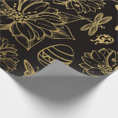 goudbloemen, paaseieren naadloze bloemen cadeaupapier (Hoek)