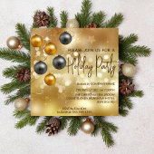 Goudbolle, zwarte en goudblauwe decoraties kaart