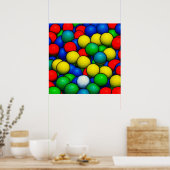 Goudbollen - Kunst op canvas afdrukken Poster (Keuken)