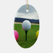 Goudbollen, t-shirt uit de bergen keramisch ornament (Rechts)