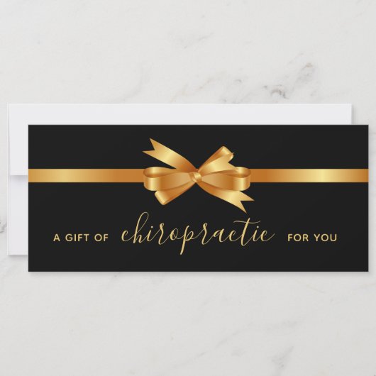 Goudbolletje van chiropractisch cadeaubon (Voorkant)