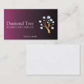 goudboom van diamanten visitekaartje (Voorkant / Achterkant)