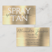 Goudborsgeborsteld metaal visitekaartje (Voorkant / Achterkant)