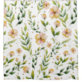 Goudbosgroene mosterdrode vlekkenpols douchegordijn (Voorkant)