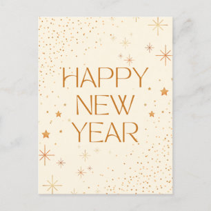 Goudbruin Happy New Year Holiday Briefkaart