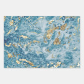 Goudbruin zwamblauw inpakpapier vel (Voorkant 3)