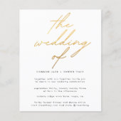 Goudbruine bruine bruine bruine bruidegans flyer (Voorkant)