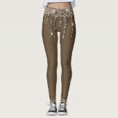 Goudbruine druppelaar leggings (Voorkant)